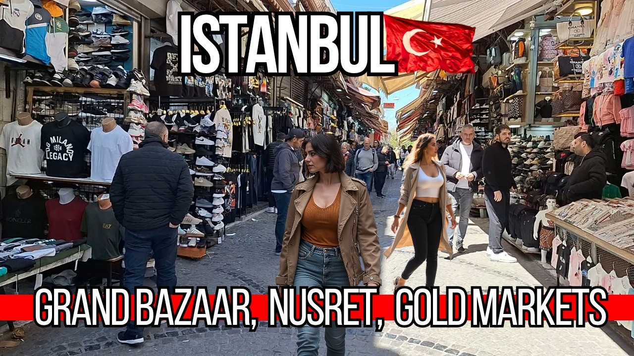 🇹🇷 Istanbul Fatih 4K Walking Tour 2025 | Grand Bazaar, Gold Markets, Nusret Restaurant, Famous Cafes