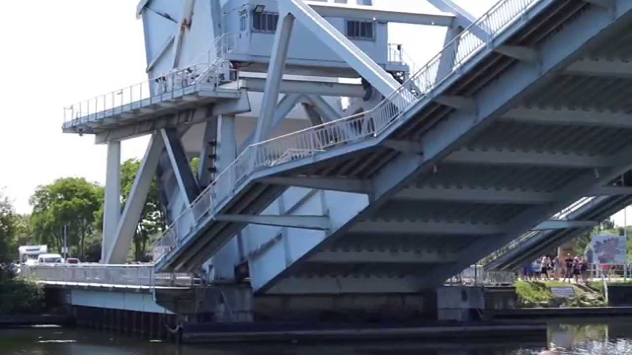 Lifting of Pegasus Bridge in Normandy, France