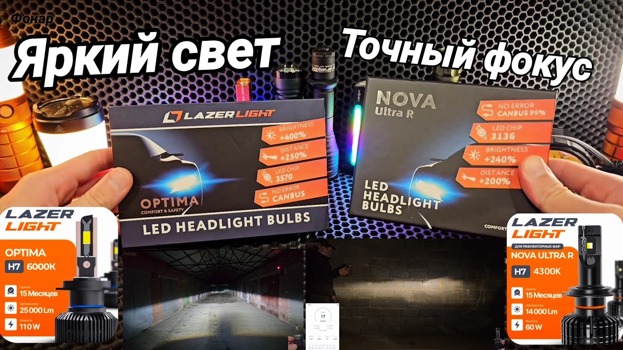 Яркие Лампочки за КОПЕЙКИ в автомобиль/ LAZER LIGHT NOVA ultra r / OPTIMA 