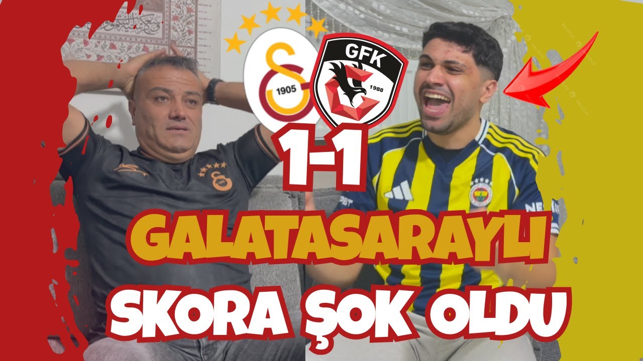 GALATASARAY 1-1 GAZİANTEP/ GALATASARAY BERABERE KALDI GS'Lİ BABAM SİNİRDEN ÇILDIRDI!!! #galatasaray