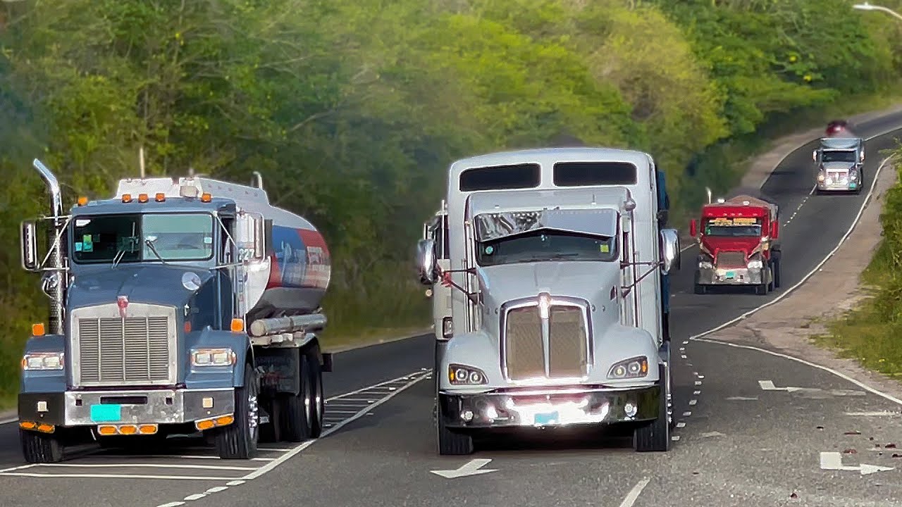 American Trucks BATTLE It Out Uphill !!