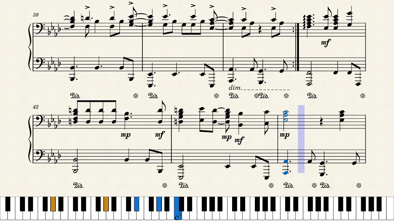 Cigarettes After Sex - K. (piano cover) + sheets
