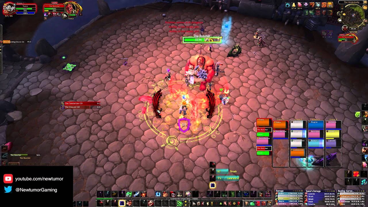 The Butcher - Highmaul Normal - Druid Tank POV