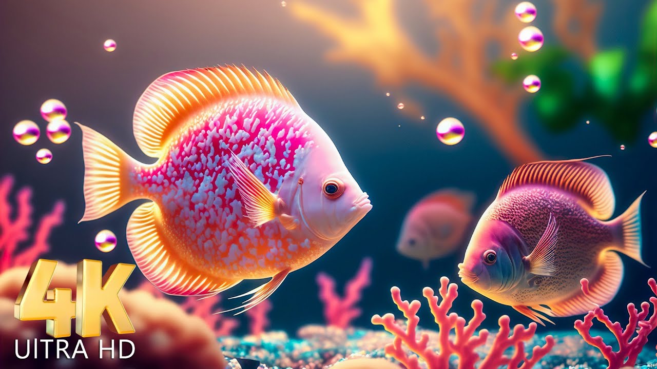 Underwater Cinematography 4K 🌊 - Coral Reefs and Colorful Sea Life - Relaxing Music