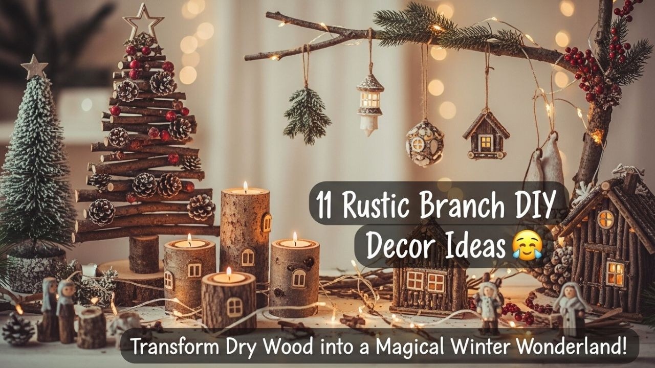 Turn Dry Branches into Winter Magic! ❄️ 11 Stunning Rustic DIY Decor Ideas