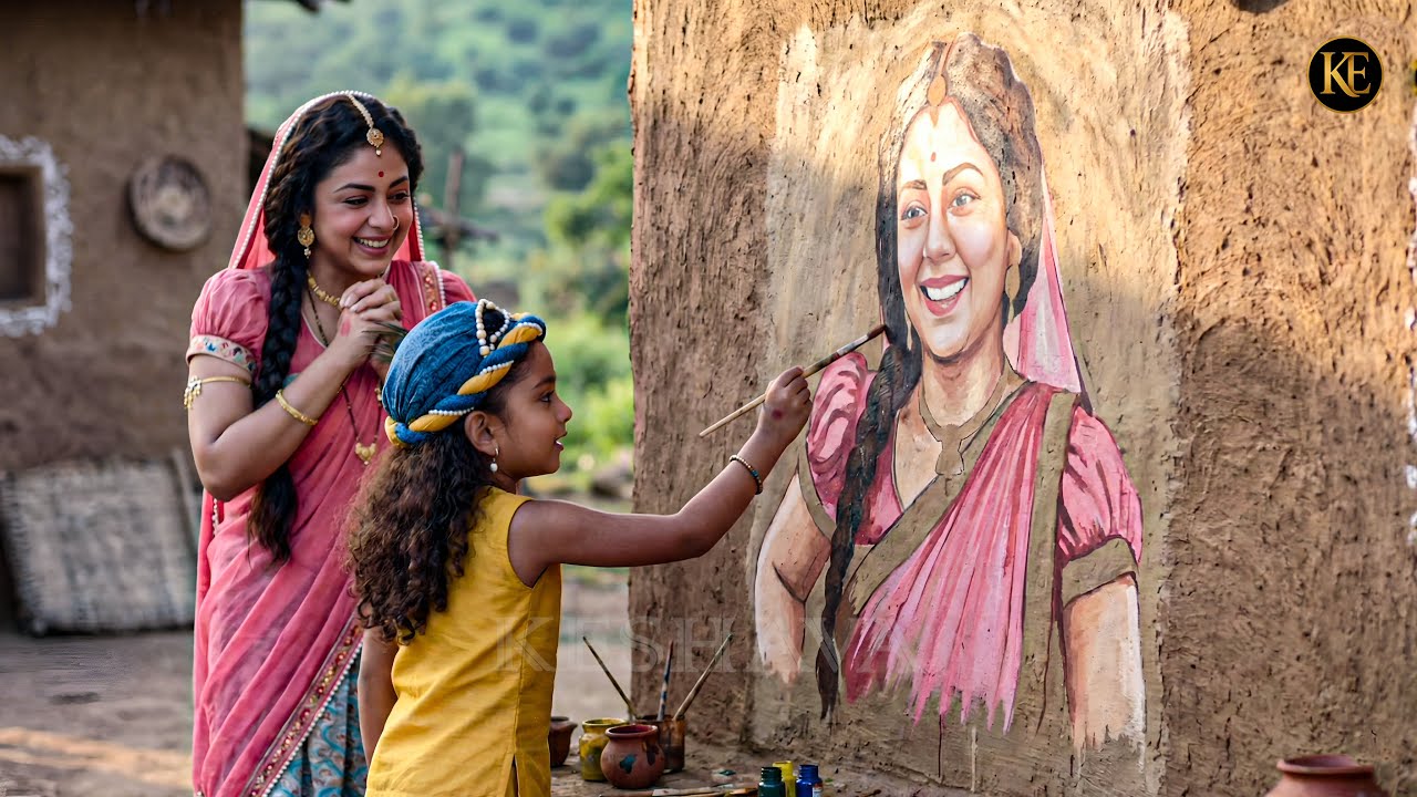 कान्हा ने यशोदा मैया की दीवार पर बनाई तस्वीर | माँ-बेटे का भावुक पल ||YMKN||यशोमती मैय्या के नंदलाला