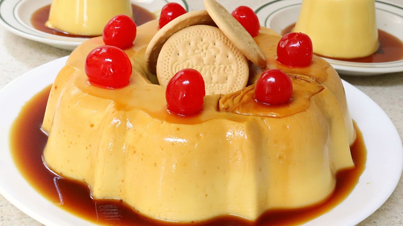 Flan de galletas marías SIN HORNO sólo 3 INGREDIENTES