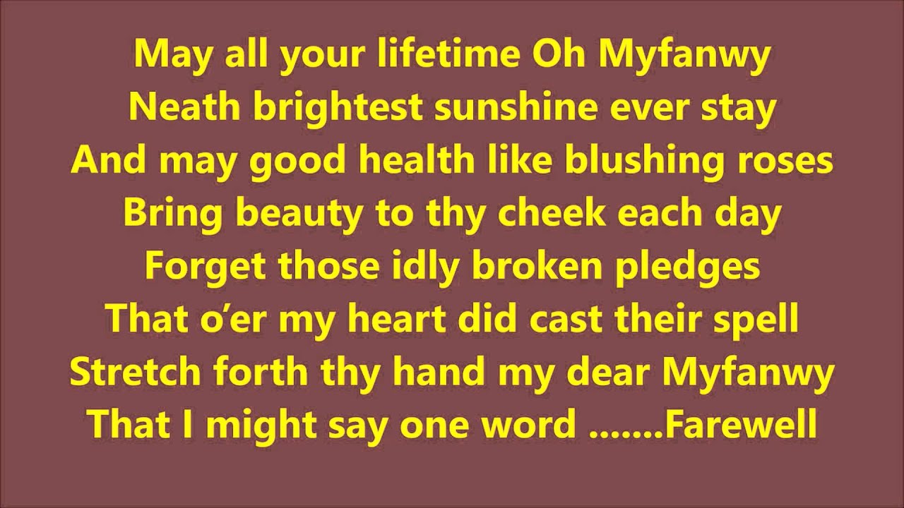 DOWLAIS MALE CHOIR SING MYFANWY