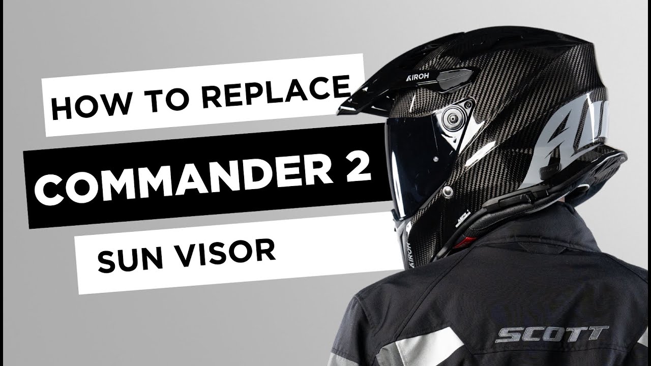 AIROH COMMANDER2 ADVENTURE HELMET SUN VISOR ASSEMBLY AND DISASSEMBLY VIDEO TUTORIAL