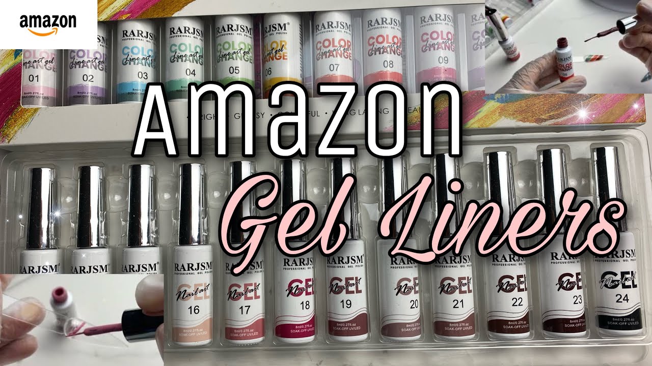 TESTING GEL LINERS FROM AMAZON | Amazon Nail Products | RARJSM NAIL ART GEL LINERS