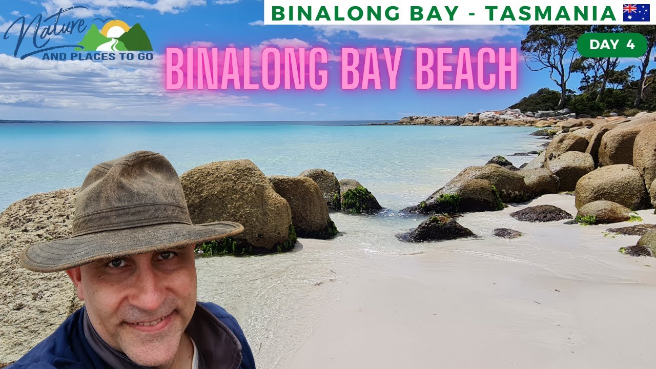 Tasmania Day 4 🌞 Binalong Bay Beach 🌊 Crystal clear waters