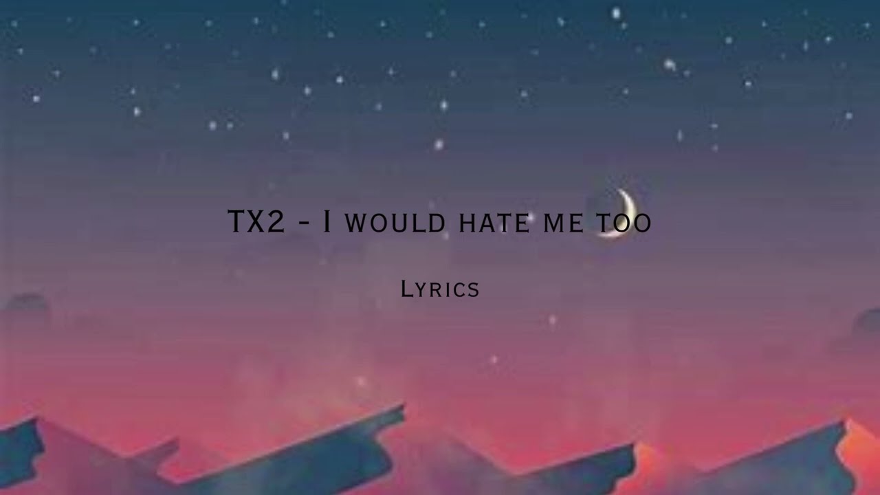 I would hate me too - TX2 - Lyrics