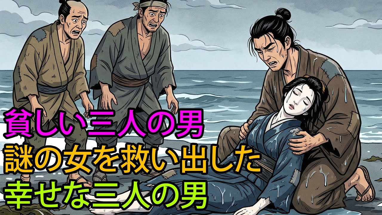 社会に見捨てられた三人の男が、川辺で息絶えかけた女を救い妻に迎えた。彼女はやがて三人と村を救う福の女となった | 野談 | 伝説 | 昔話 | 説話 | 民話