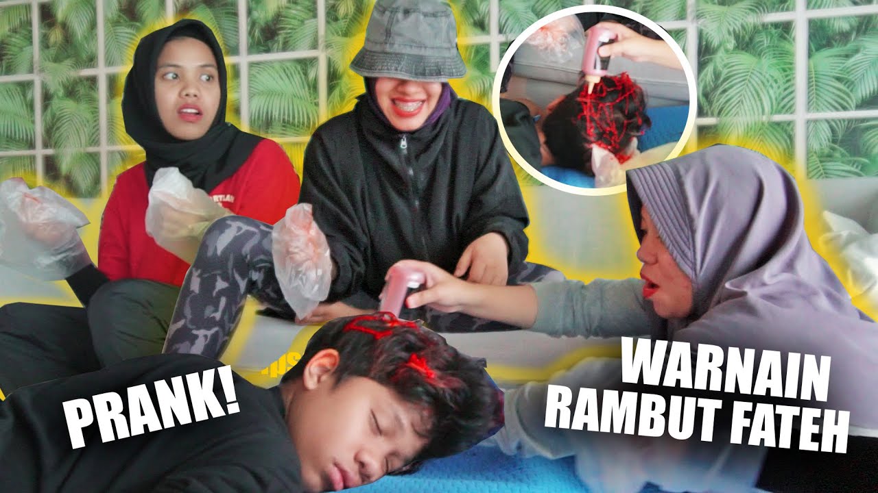 PRANK FATEH TIDUR DIKERJAIN RAMBUTNYA. FATEH MARAH