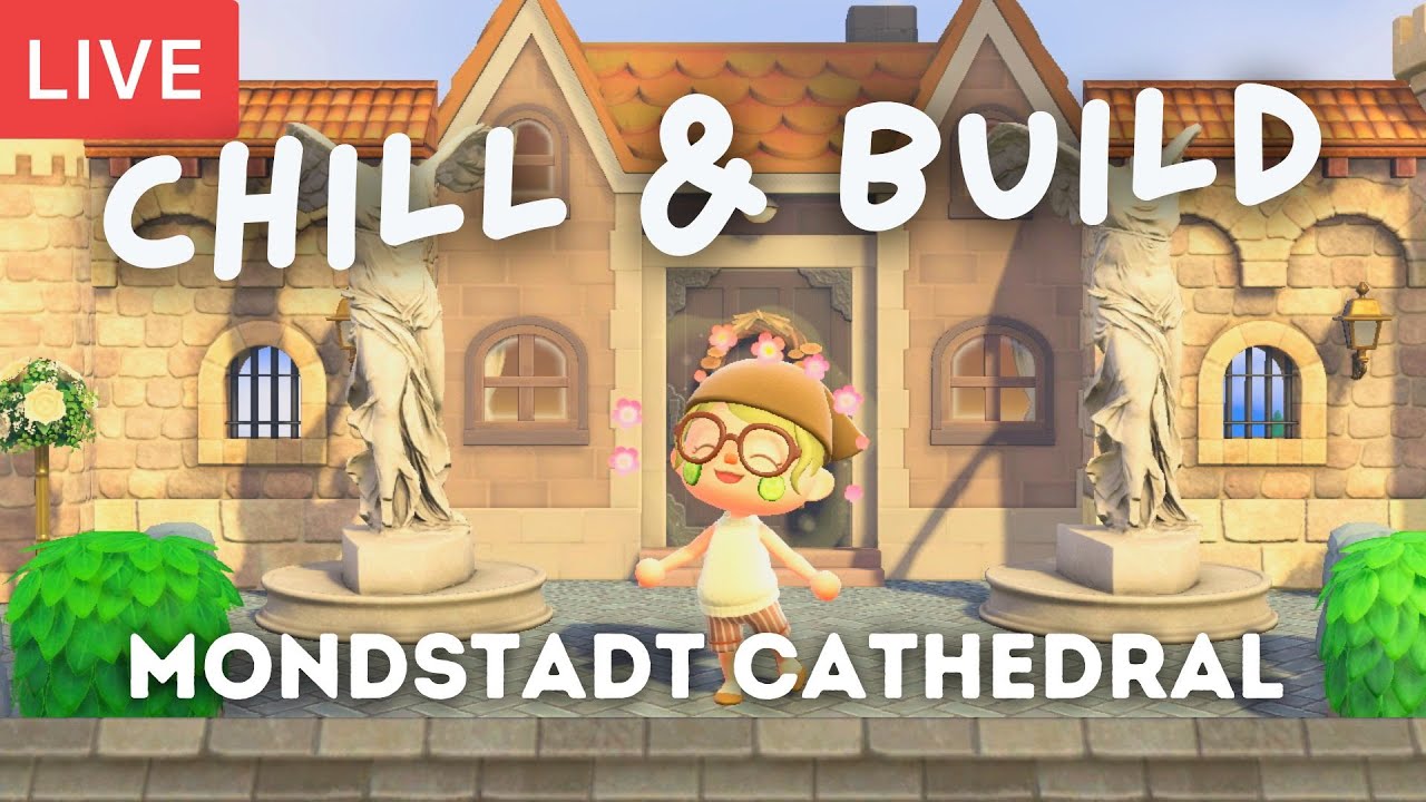 🔴 Mondstadt Cathedral Chill n' Build 🤩 + Campsite Villager // Pom Poko 🌿 ACNH Live Stream