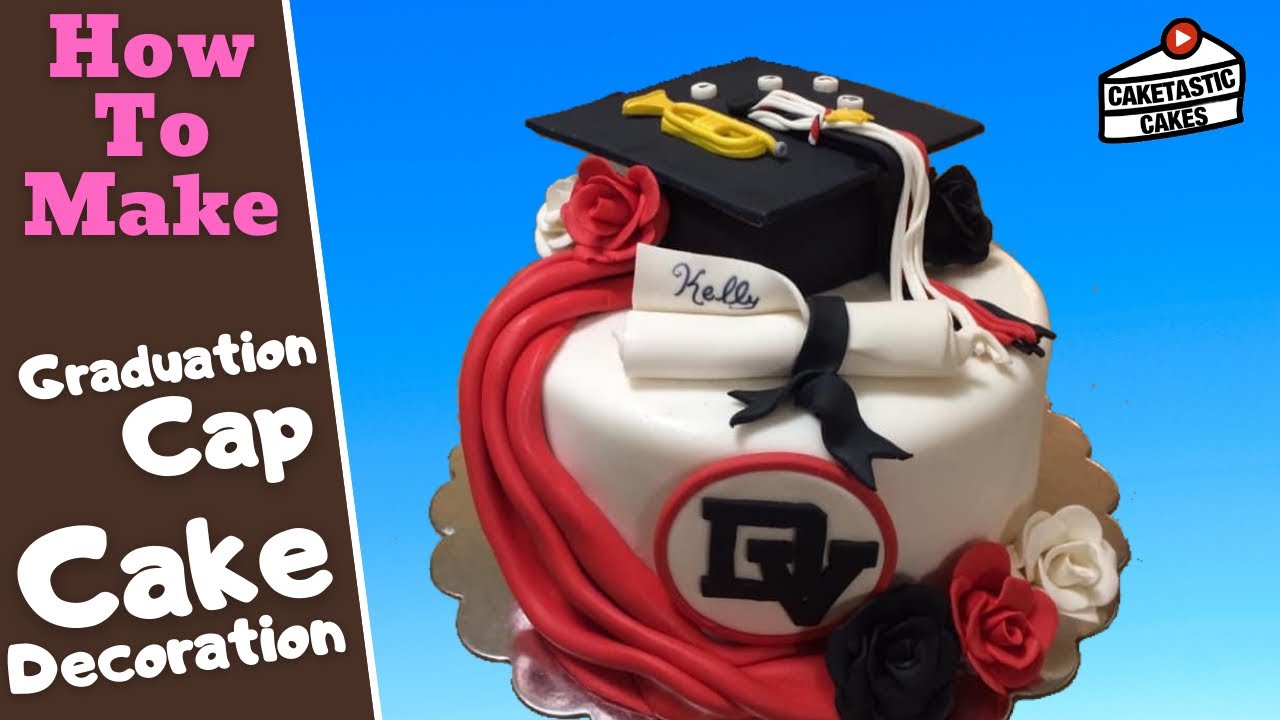 GRADUATION CAP Cake Decorating Tutorial - How to Make GRADUATION Cake Decorations by Caketastic Cake
