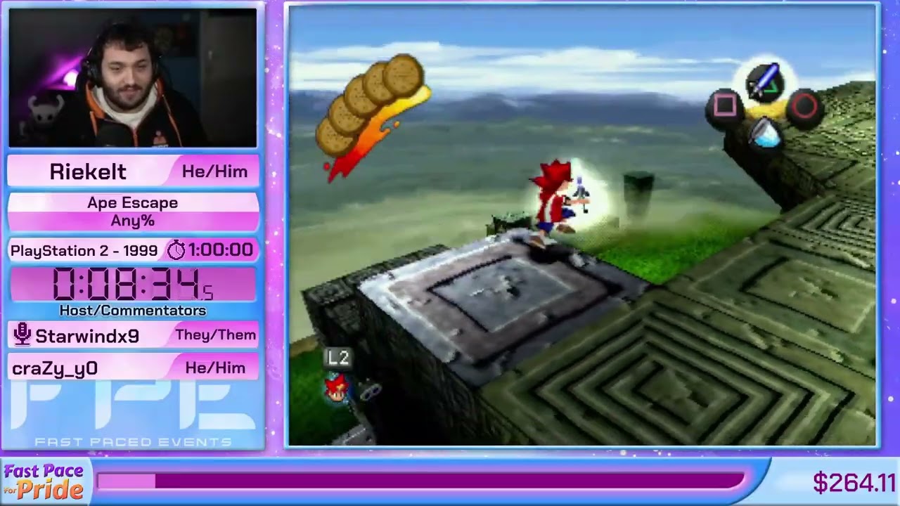 Ape Escape (Any%) by Riekelt in 56:48 - FPFP2025