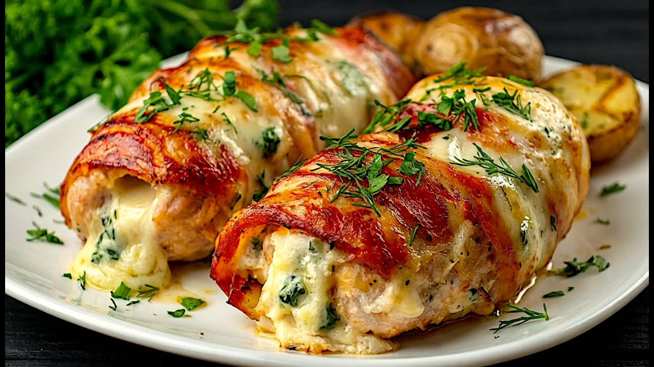 20 Minuten! Solche Hähnchenröllchen habt ihr noch nie gegessen 😋🍗🧀