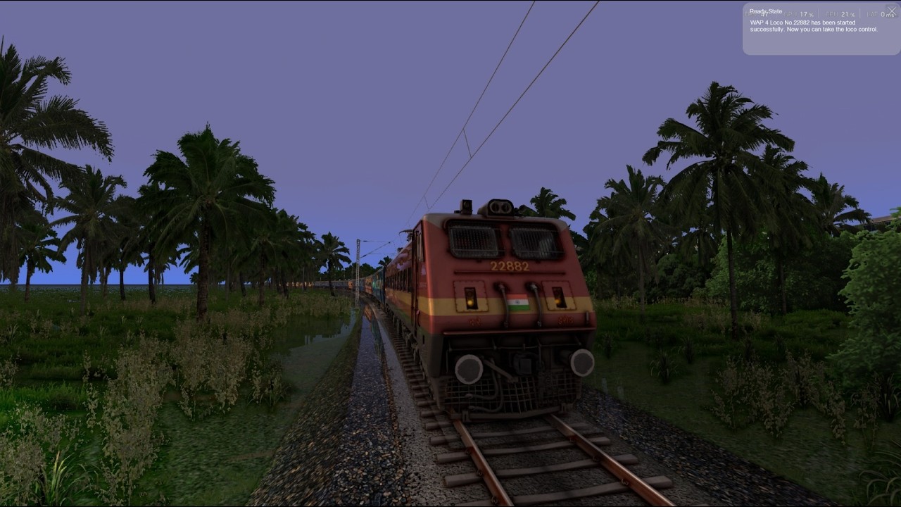 WAP 4 IN ACTION | 1265316857/Puducherry - Mangaluru Central Express | Train SImulator Gameplay