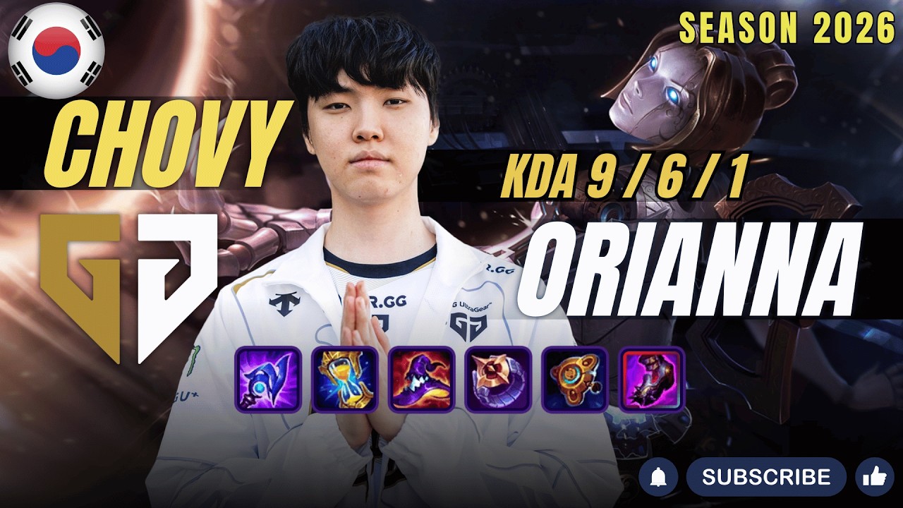 GEN Chovy ORIANNA vs OTP TALIYAH Mid - Patch 26.4 KR Ranked | lolrec