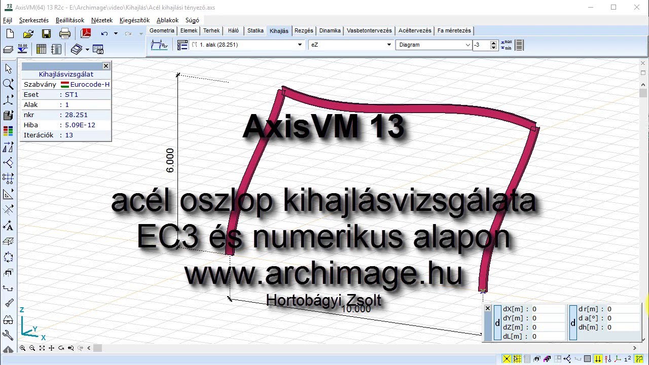 AxisVM - Kihajlás 1