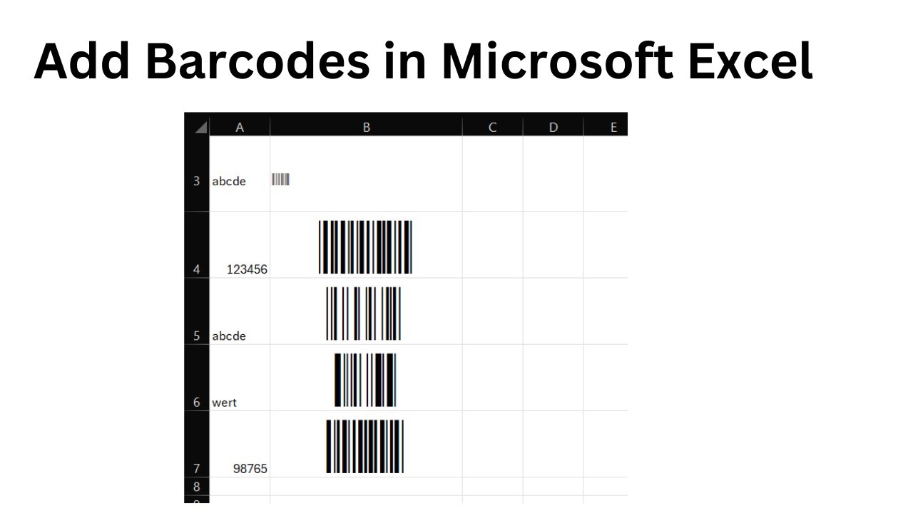 Code 128 Barcodes in Excel