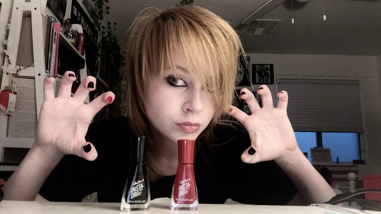 painting my nails and chattin