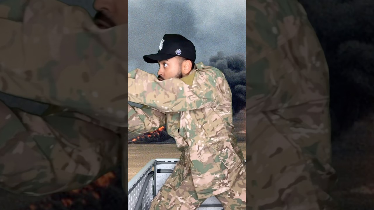 &ldquo;IM A SOLDIER!!&rdquo; Goes wrong&hellip;😭💀 #comedy IB:@kruggarr#viral
