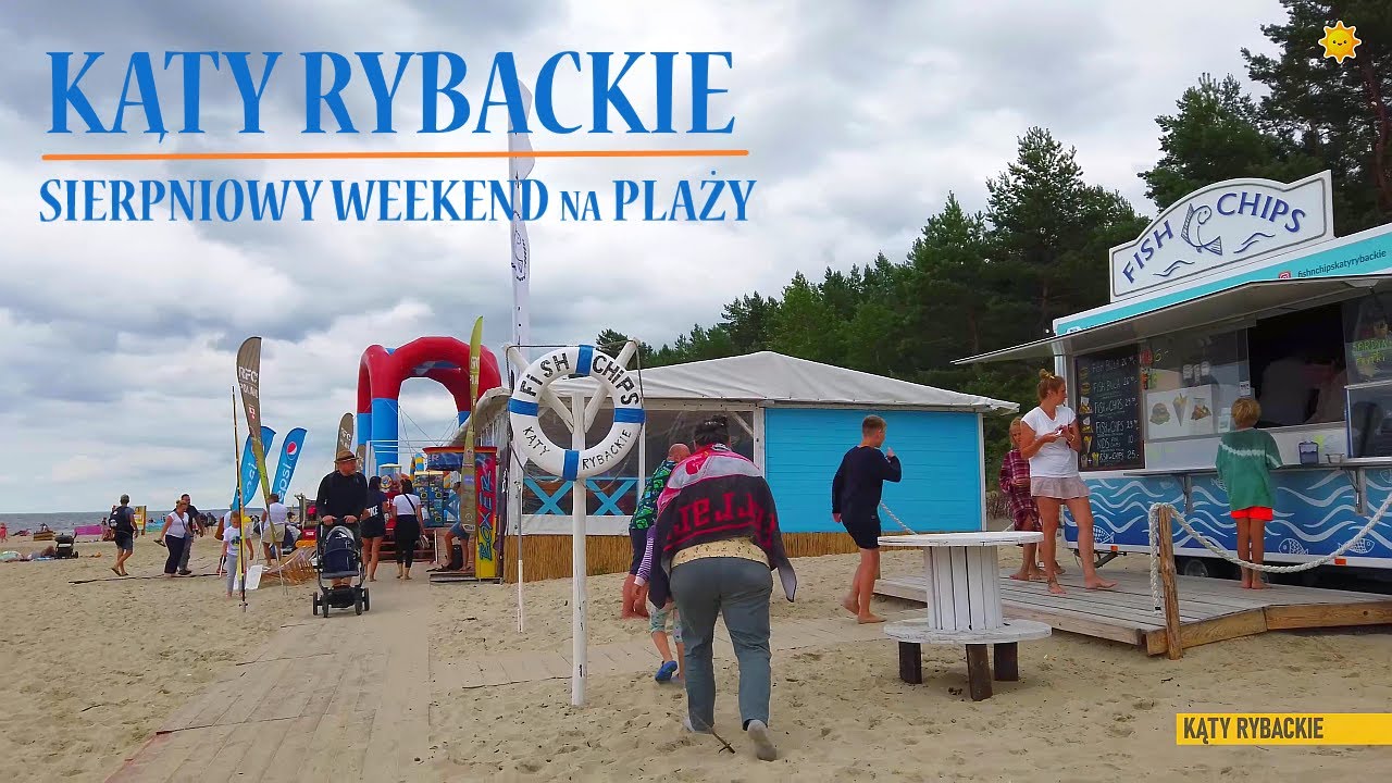 Kąty Rybackie. Plaża i okolice wakacje 2021 4K. Sierpień 2021
