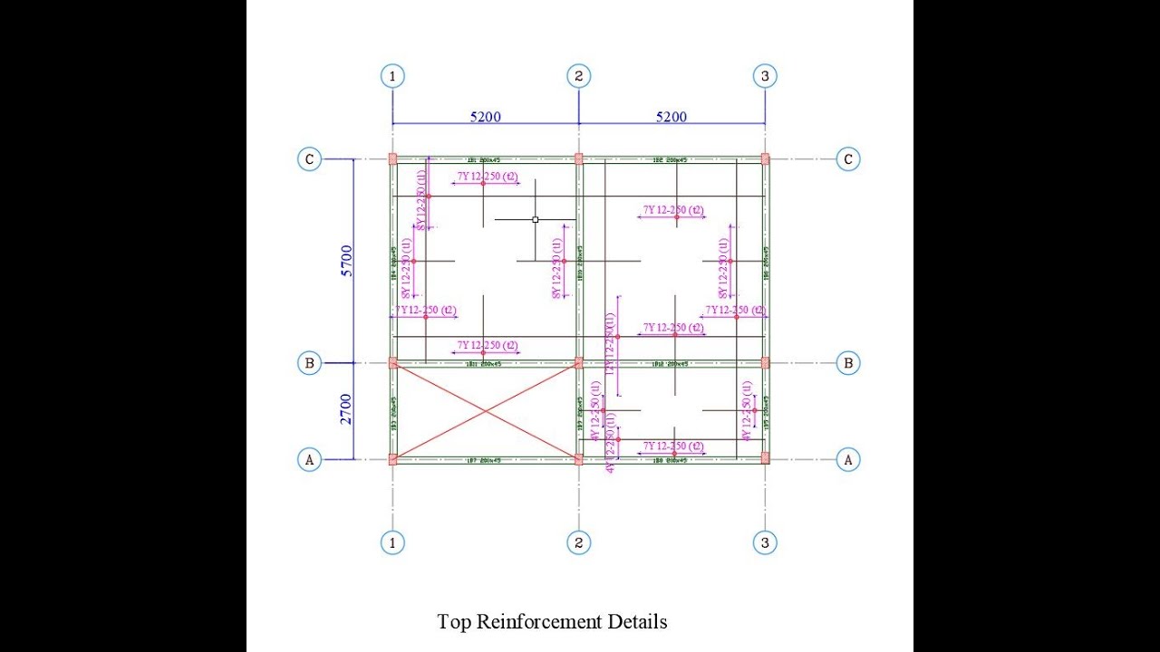 How to Detail A Two way slab using AutoCAD. Slab Detailing according t0 British Standard