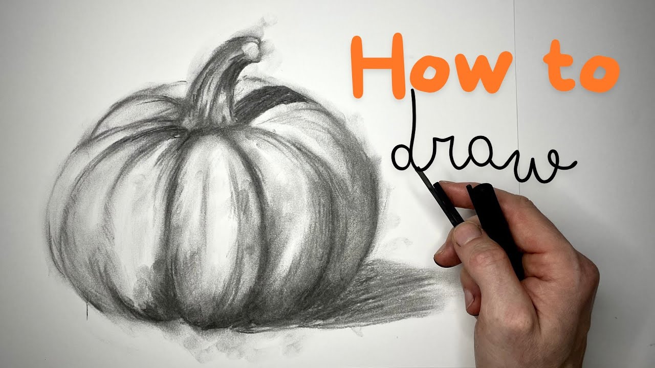 How to Draw a Pumpkin in Charcoal