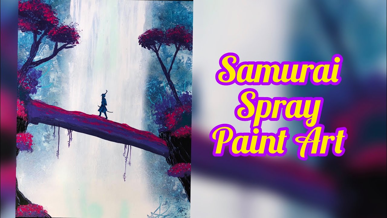 Samurai Art / Japanese Spray Paint Art / Spray Painting by STAR GAZER
