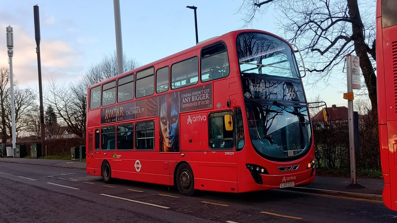 Loud Voith | Ride on Arriva London DW309 LJ10CUU Wright Gemini 2 VDL DB300 on Bus Route 466