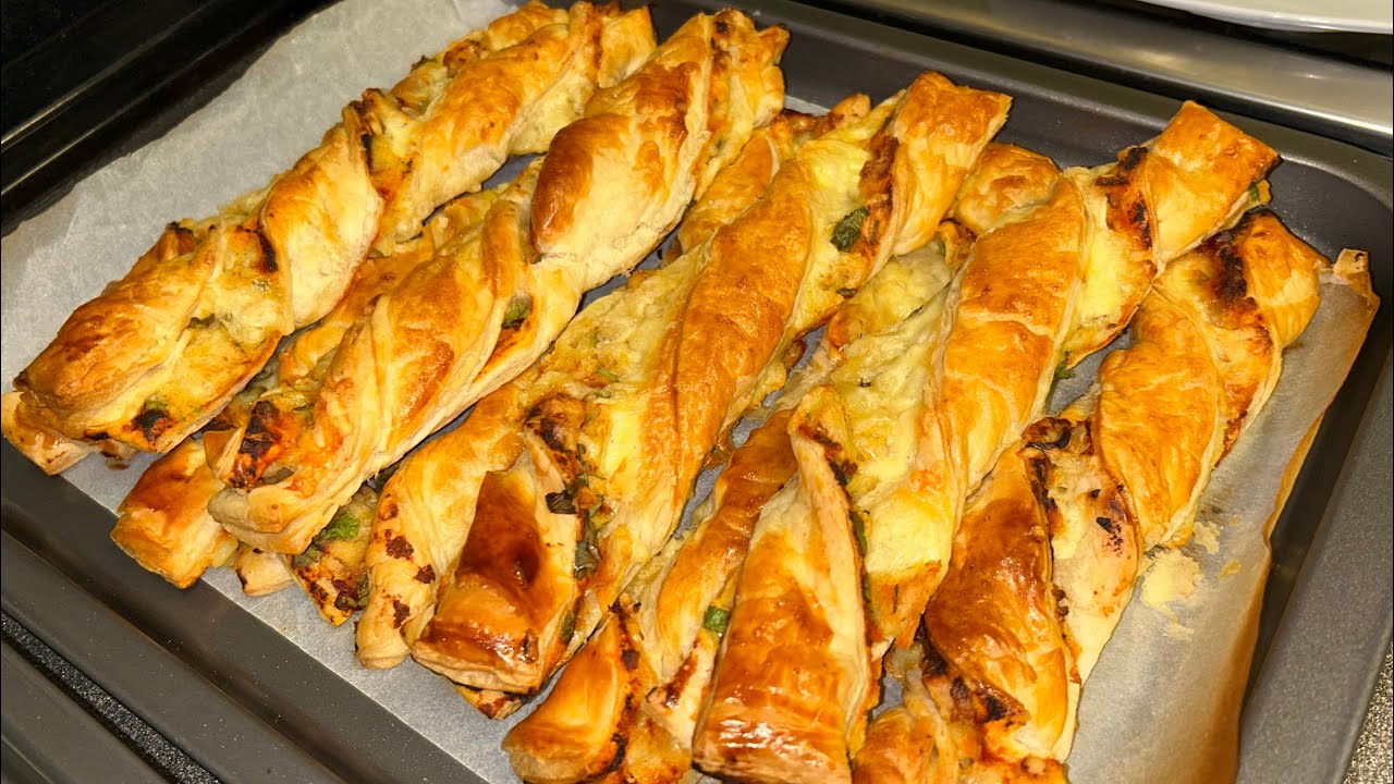 Cheese and Potato Puff Pastry Twists Recipe | Using Ready Rolled Puff Pastry
