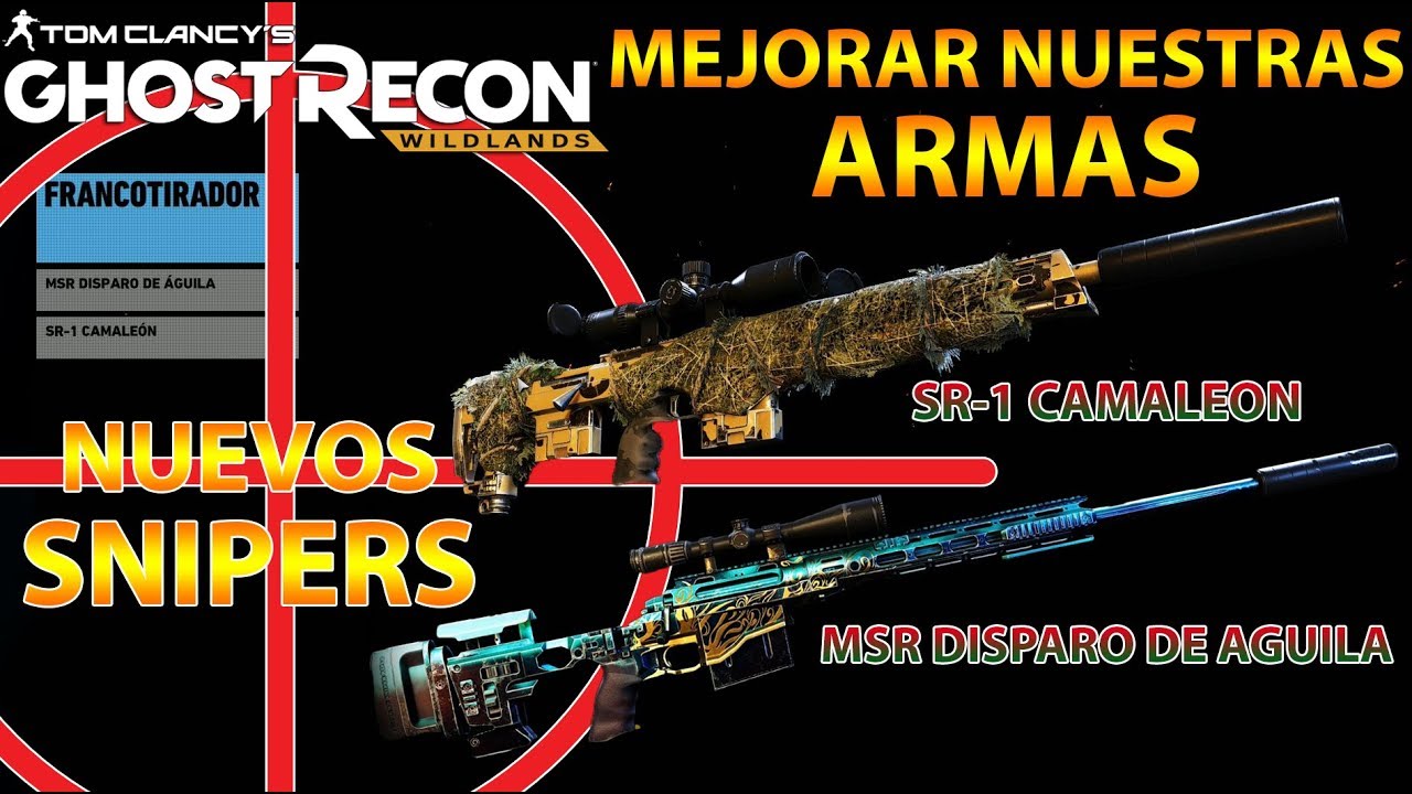 NUEVOS RIFLES DE FRANCOTIRADOR - COMO MEJORAR  Y DESBLOQUEAR ARMAS - GHOST RECON WILDLANDS