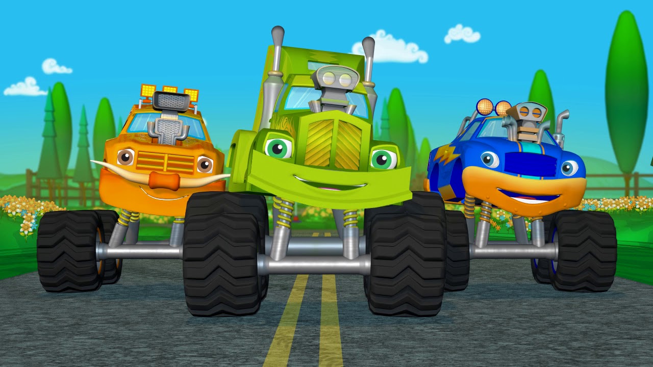 Learn Colors Monster Truck Race + Monster Truck Compilation I HOUR