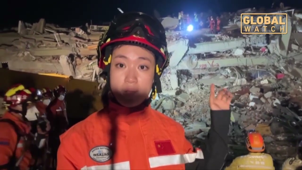 The China Search and Rescue Team recovered three survivors, including a pregnant woman, in Mandalay