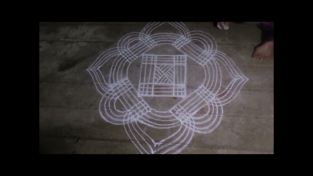 Very easy rangoli designsfor dhanur month   learn kolam