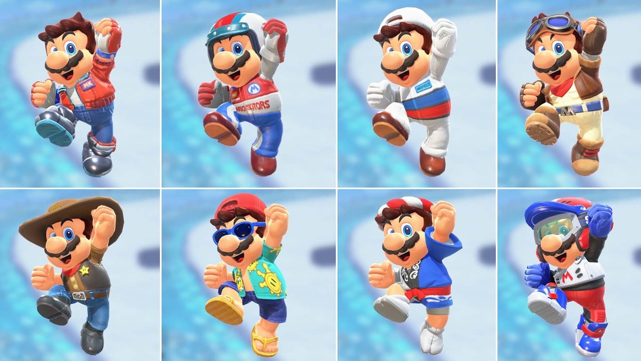 Mario Kart World - All Mario Outfits