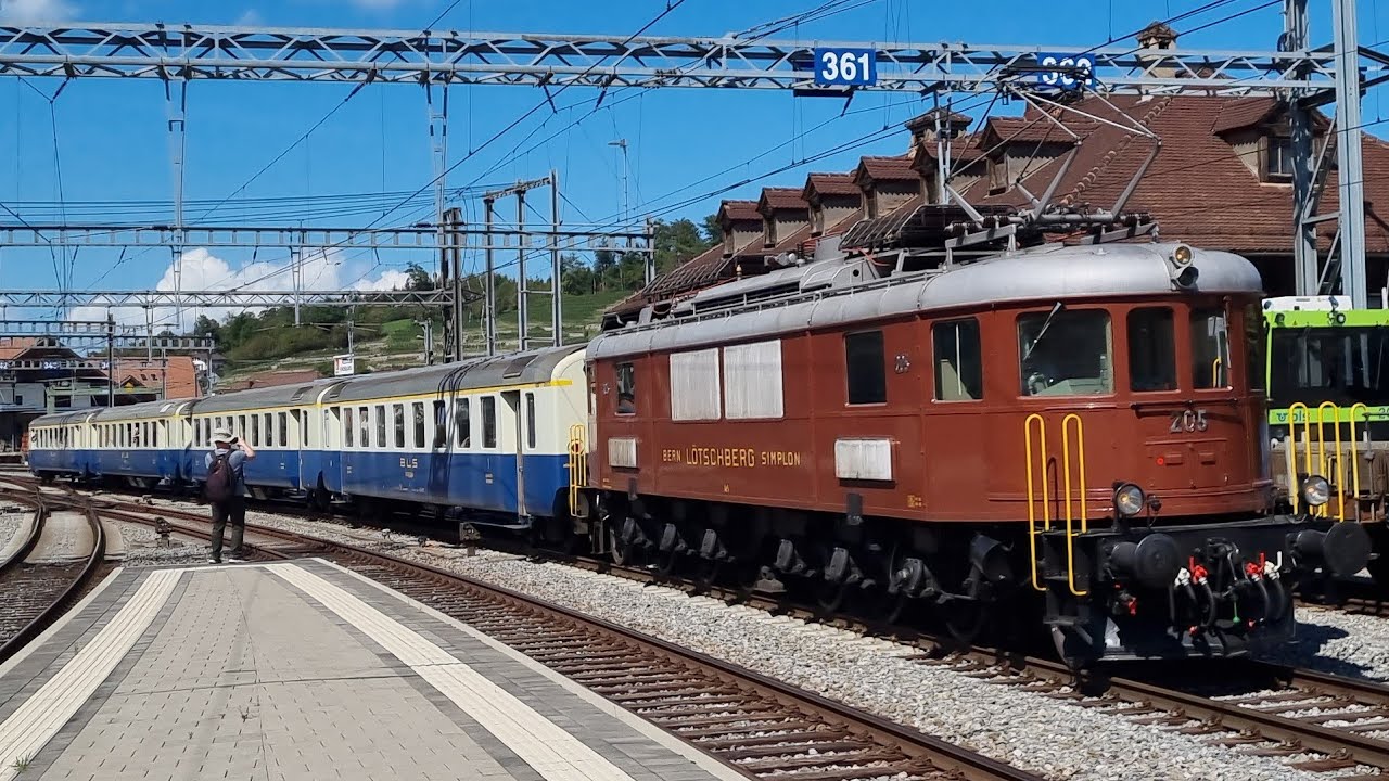 BLS Ae 6/8 mit EW I Komp in Spiez
