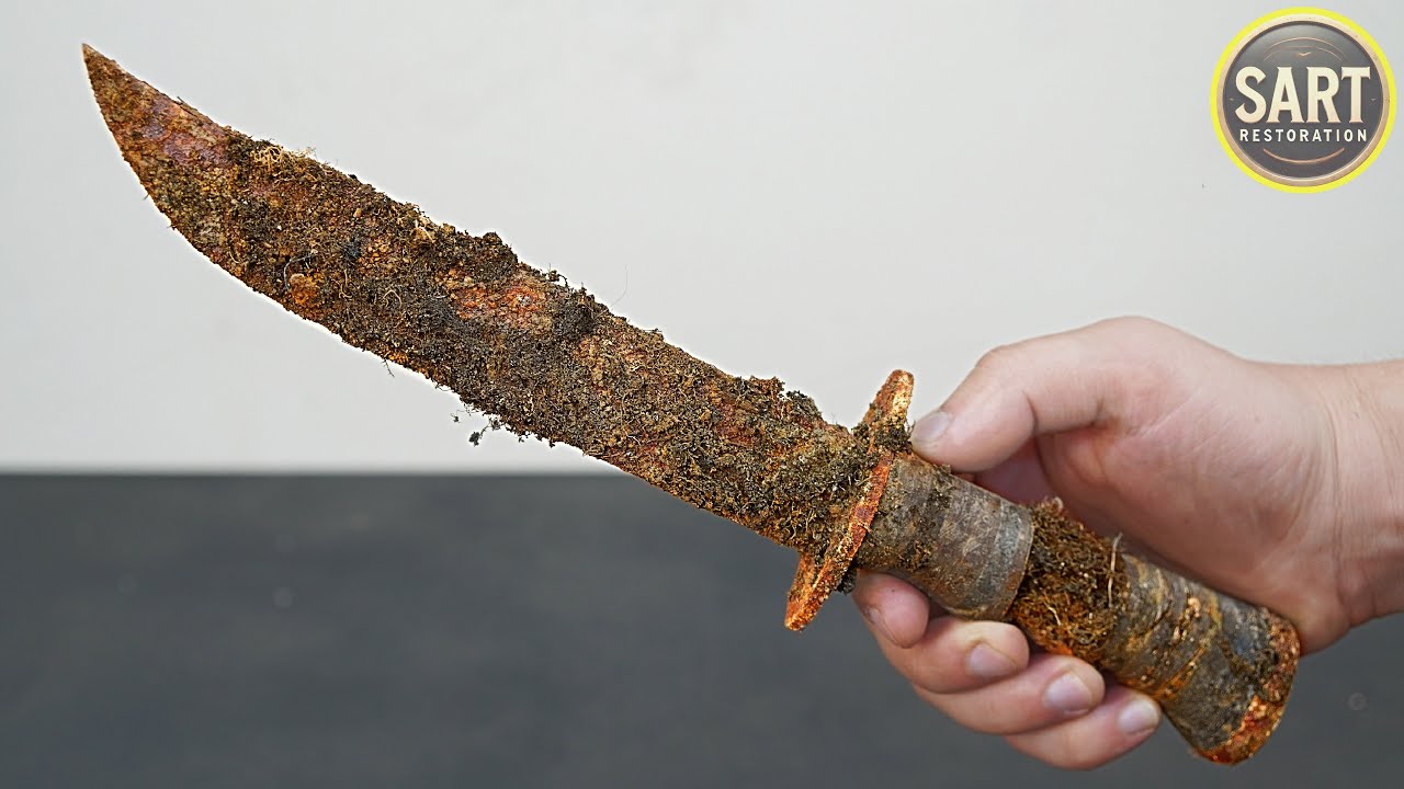 Restoration Very Rusted Old Survival Knife