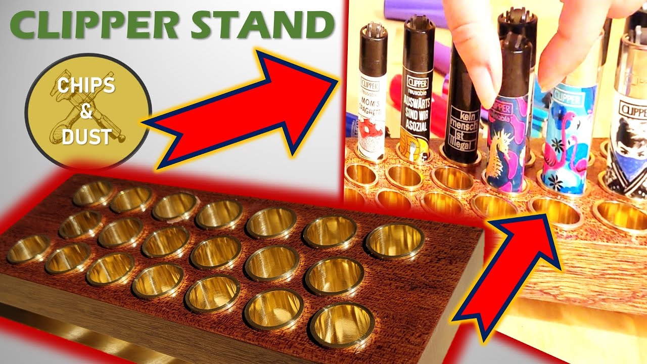 CLIPPER Lighter Collection Stand - DIY with Mahogany, Shellac, Brass