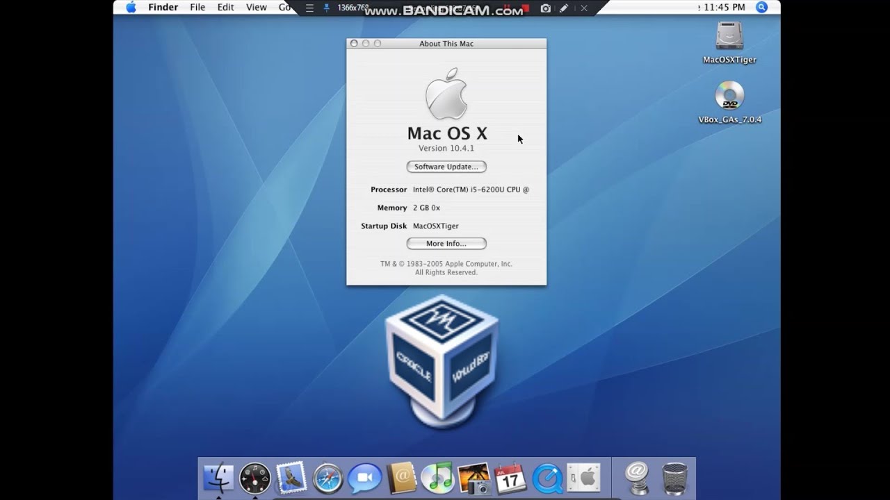 How To install Mac OS X 10.4.1 Tiger on VirtualBox