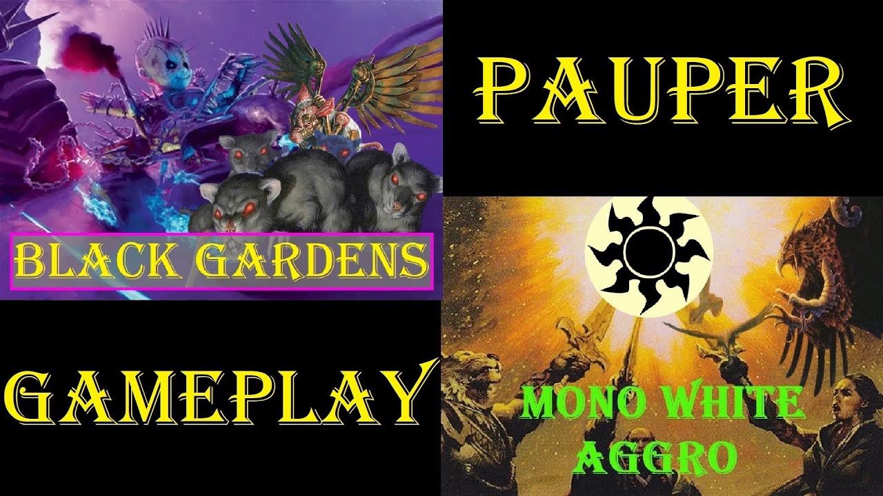 Black Gardens Vs White Weenie [PAUPER] | Gameplay Ao Vivo  #mtgpaupergameplay