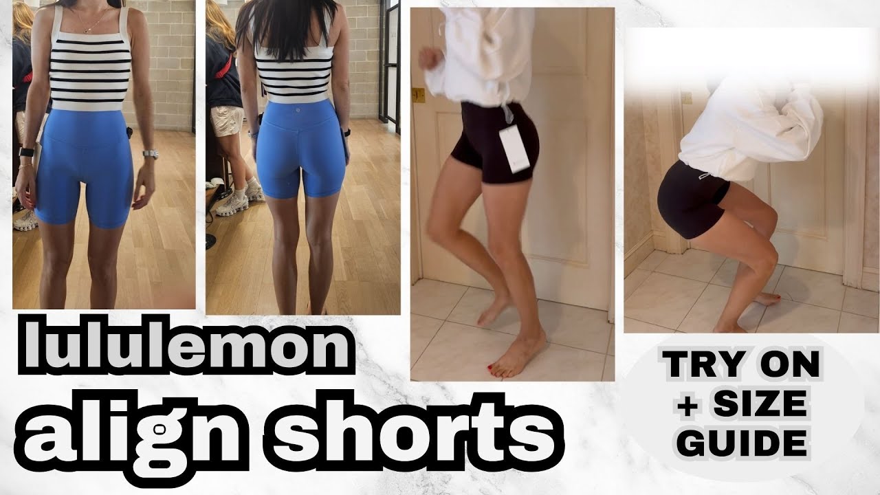 🩶 LULULEMON ALIGN SHORTS | Try-On & Size Comparison (4” vs 6”, SZ 4 vs 6)