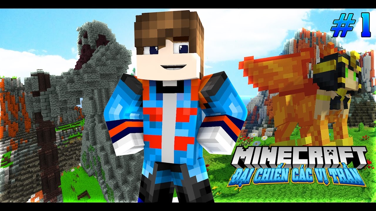 Oops Mazk Minecraft Đại Chiến C&aacute;c Vị Thần - Tập 1 : H&Agrave;NH TR&Igrave;NH ĐẾN N&Uacute;I ANH H&Ugrave;NG