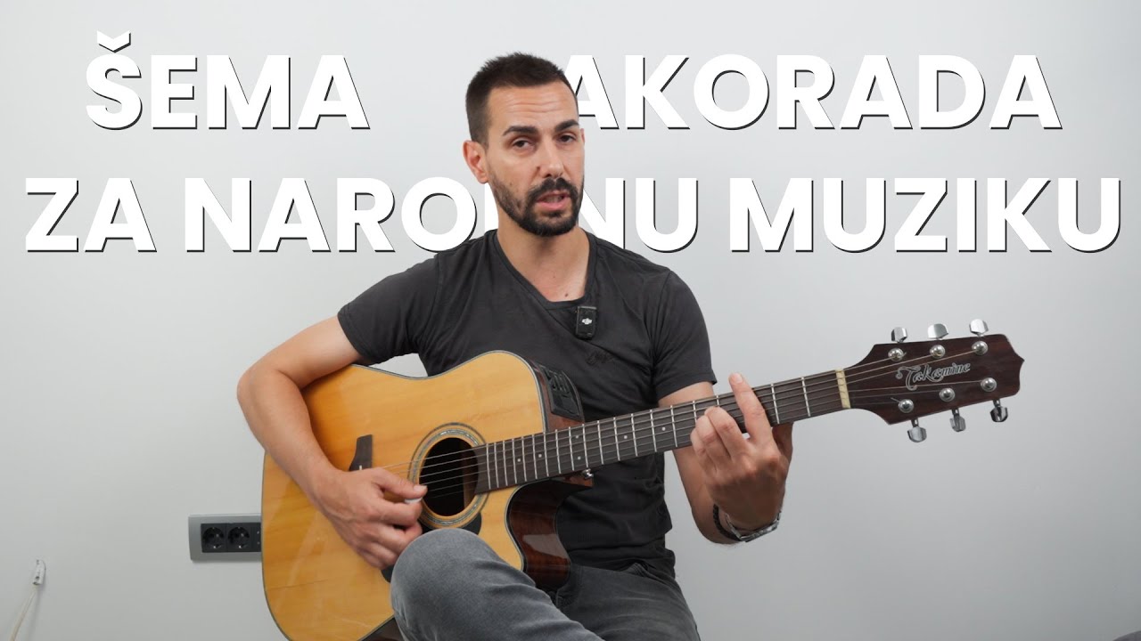 Skola gitare - Sema akorada za narodnu muziku