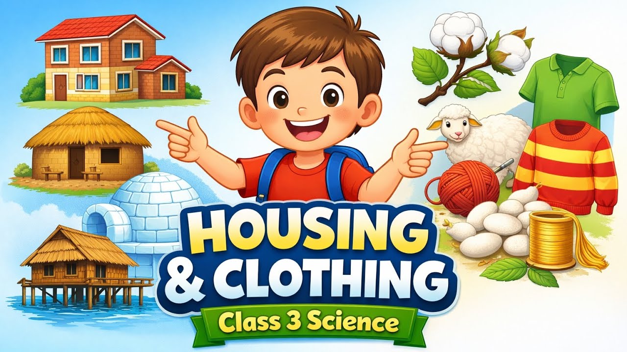 Housing and Clothing | Class 3 Science | Types of Houses & Clothes | NCERT Explained