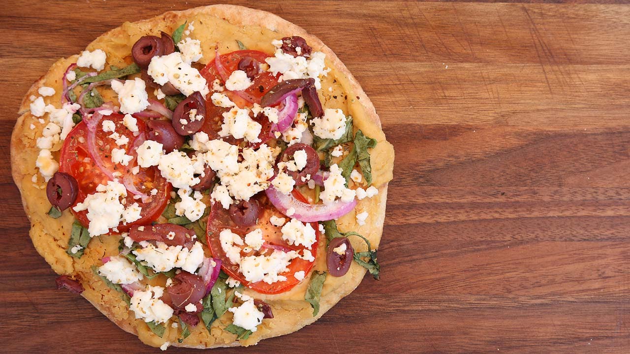 Grilled Mediterranean Pita Pizza Recipe | Vegetarian BBQ