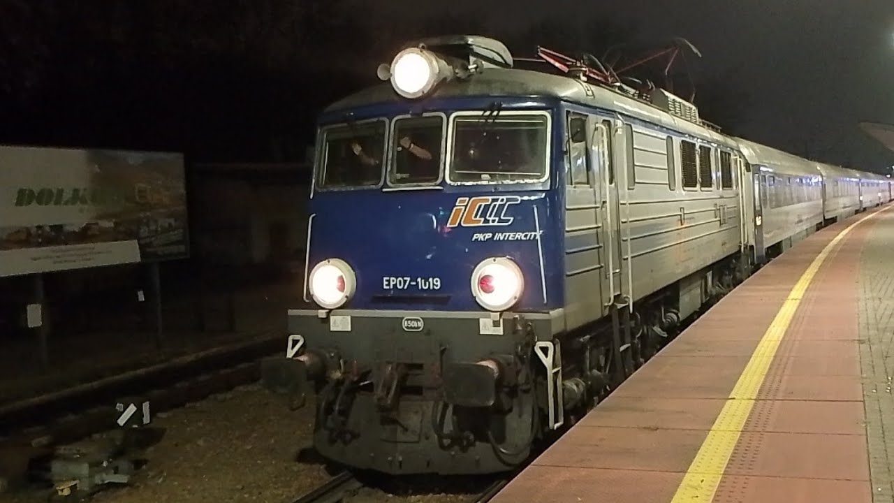 Ep07-1019 z IC Kossak z Kołobrzegu do Przemyśla